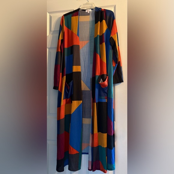 LuLaRoe Other - LuLaRoe Sarah Cardigan; Multicolor Geometric